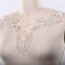Peach Sequin Beaded Fringe Applique Patch With Rhinestone Neckline Design